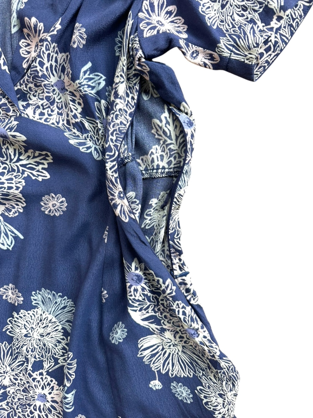 Free People Blue Hawaii Floral Collared Mini Dress - Picture 2 of 5